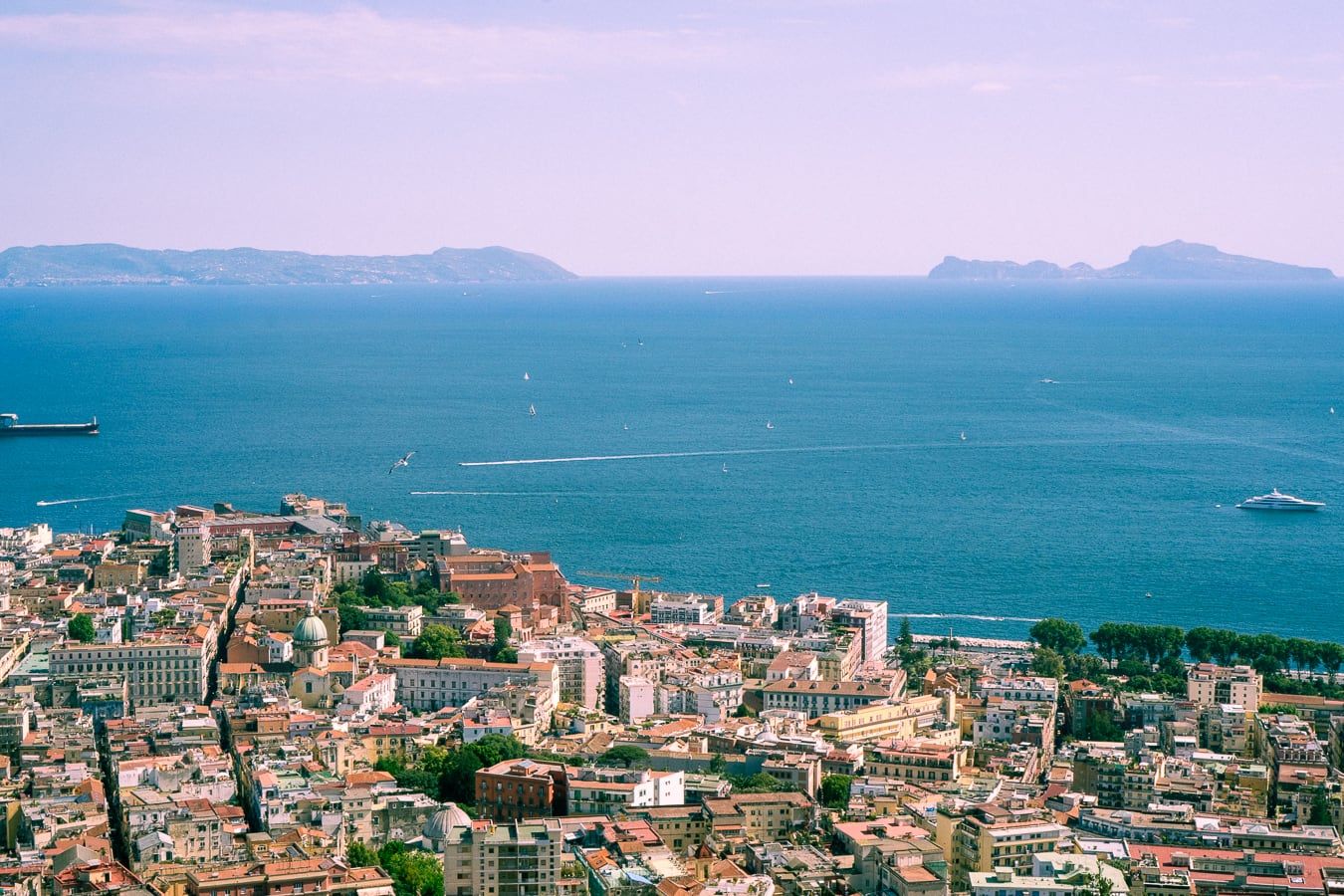 The Bay of Naples with Capri on the horizon