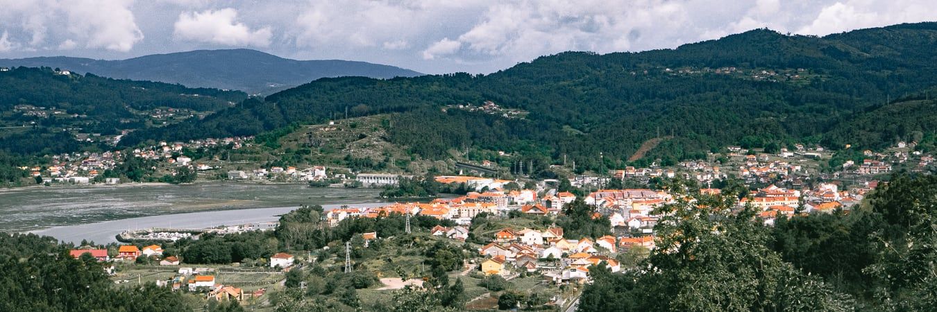 A town across a bay